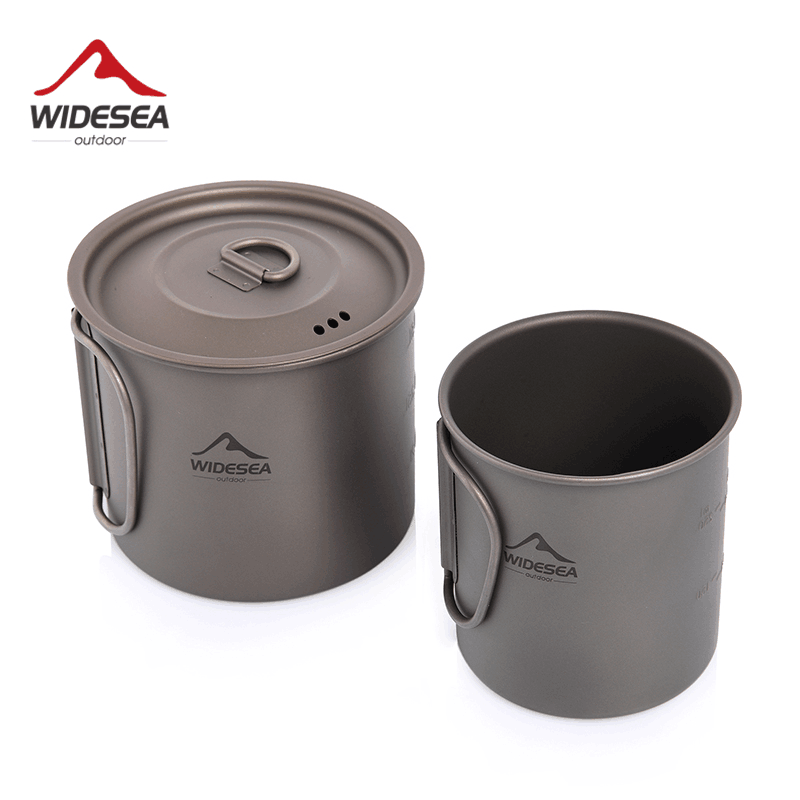 Camping Cooking Ware Set - Widesea Mug Berkemah Cangkir Titanium Peralatan