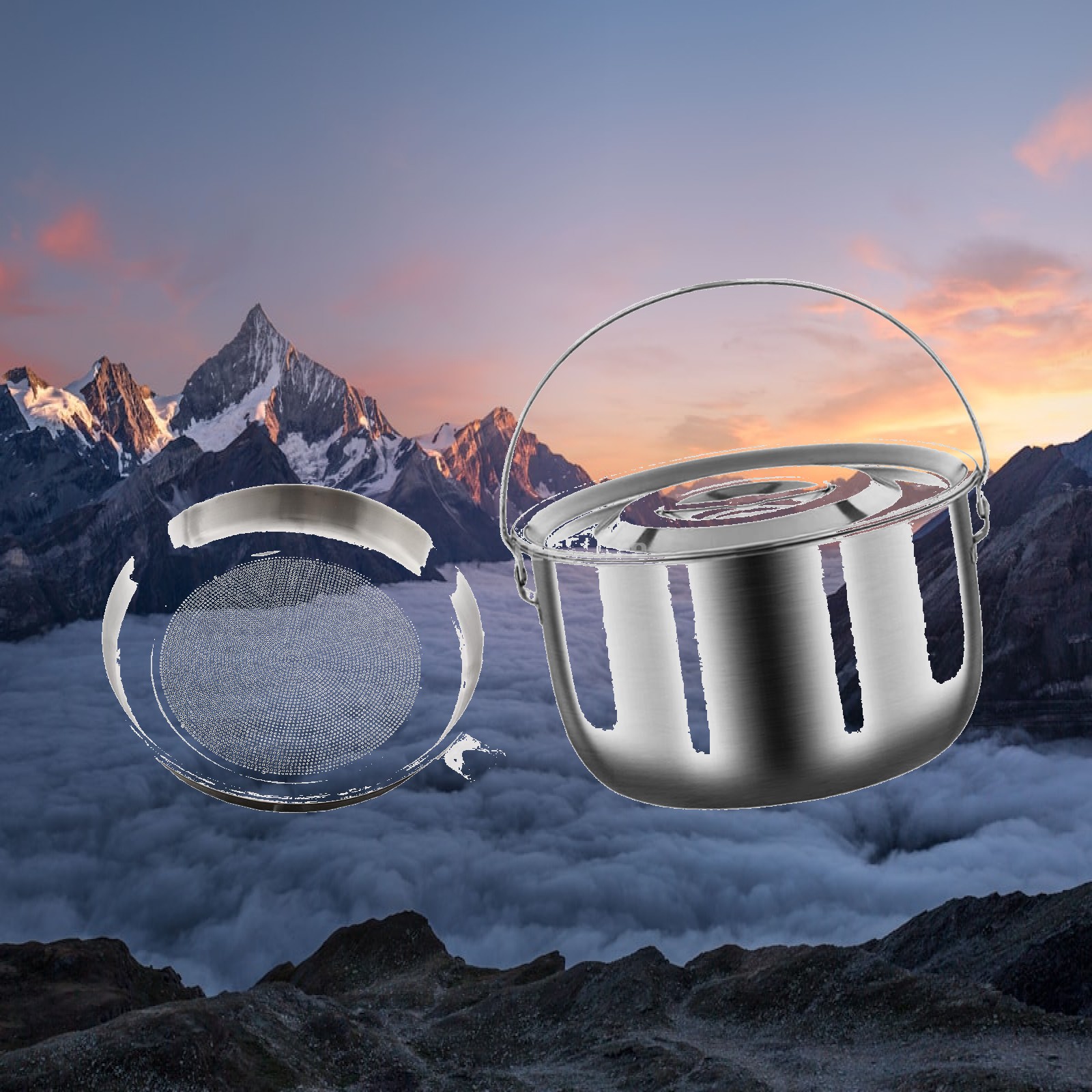 Camping Cooking Oil Container - Wadah Penyimpanan Minyak Panci Berkemah dengan