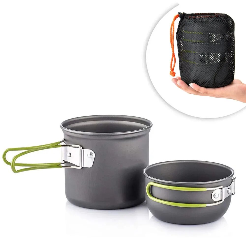 Camping Cooking Ware Set - Kit peralatan masak berkemah ultra ringan,