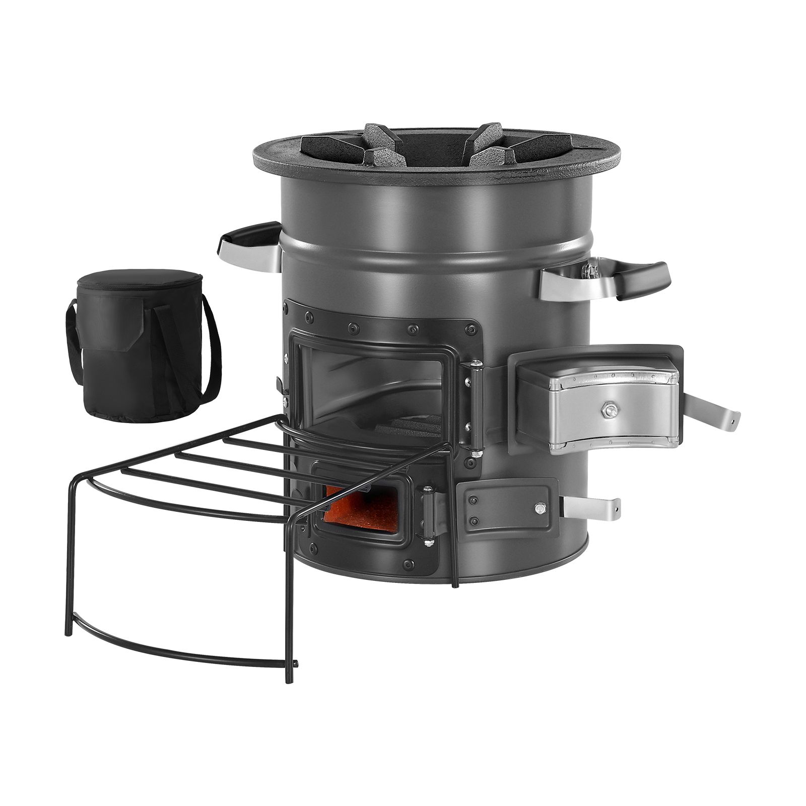 Camping Double Cooking Stove - Kompor Roket untuk Berkemah, Kompor Roket
