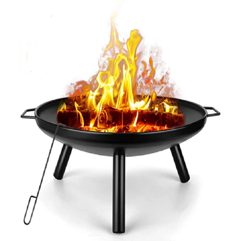 Camping Cooking Basket - Mangkuk api 24 inci dengan penjepit
