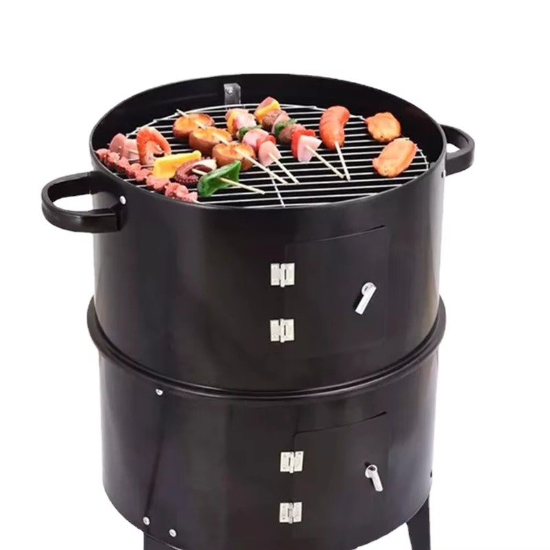 Camping Double Cooking Stove - Kompor Arang Bulat g3BBQ Grill untuk