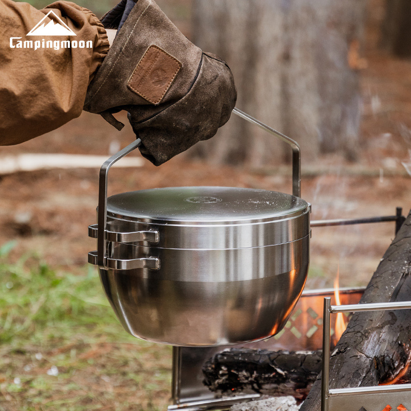 Camping Cooking Pot Stainless Steel - Panci Camping Serbaguna - Panci Belanda