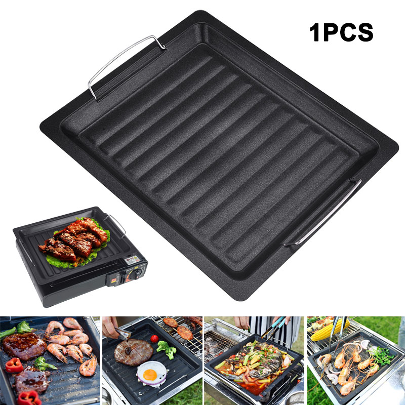 Camping Cooking Plate - Panci Panggangan Persegi Tebal untuk Luar