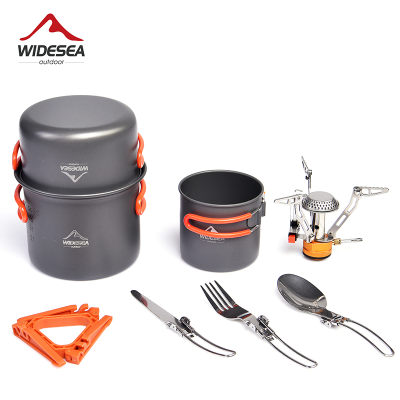 Camping Cooking Full Set - Layar Lebar berkemah Set peralatan makan