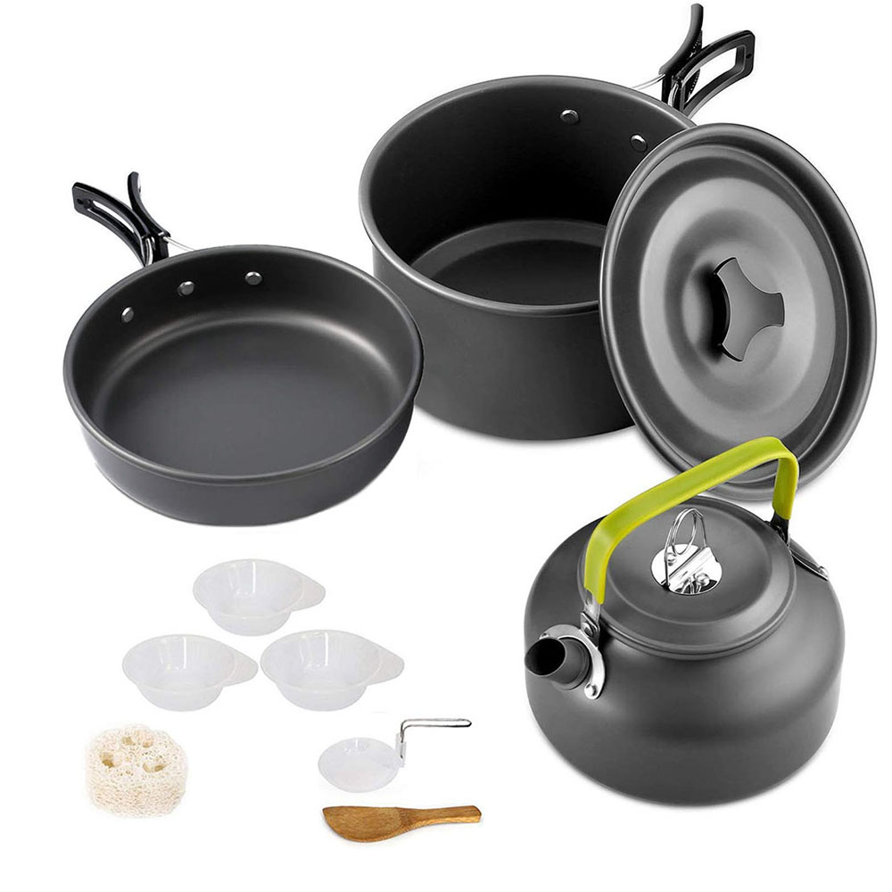 Camping Cooking Ware Set - Set Peralatan Masak Berkemah Aluminium Antilengket