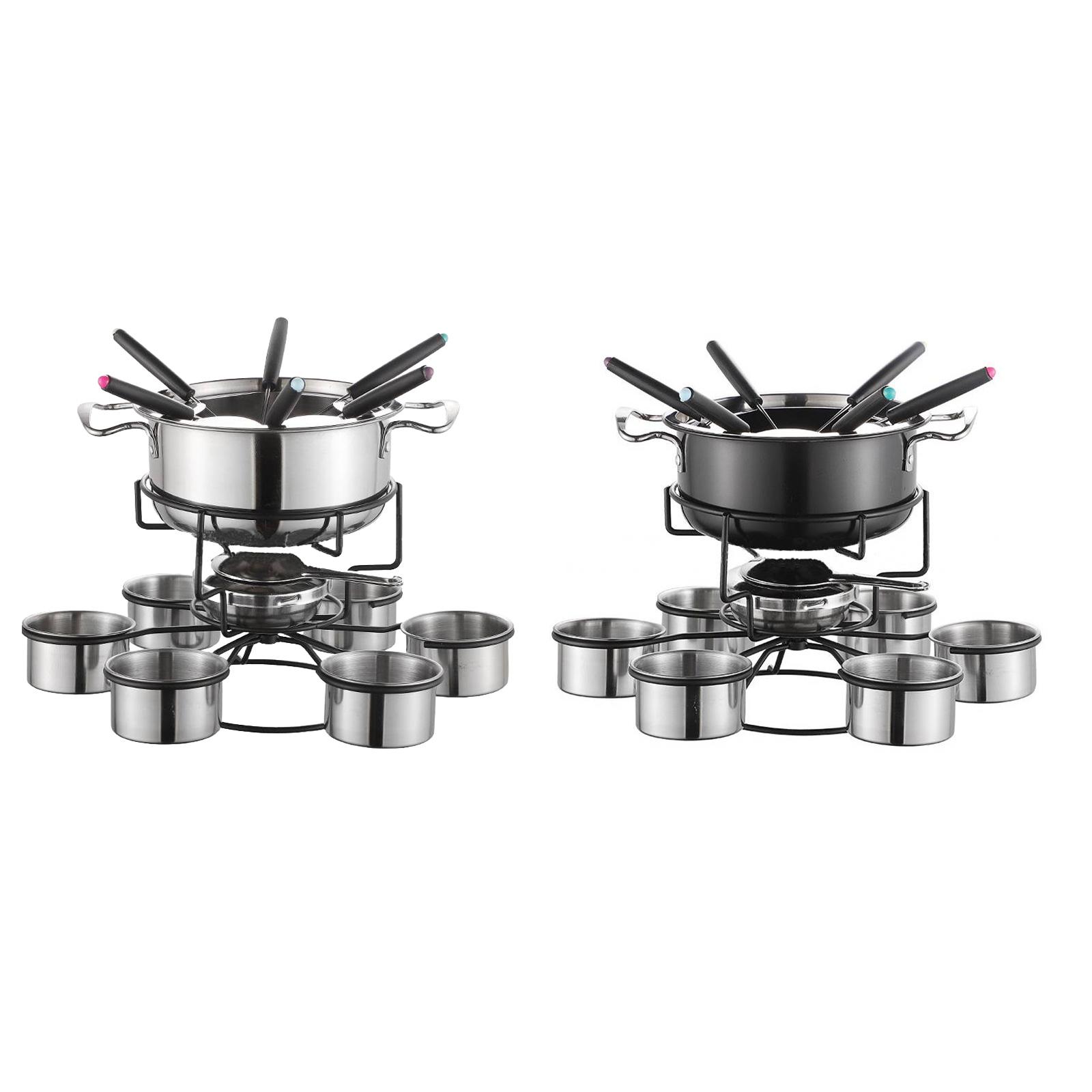 Camping Cooking Pot Stainless Steel - Set Panci Fondue Kompor Masak Multifungsi