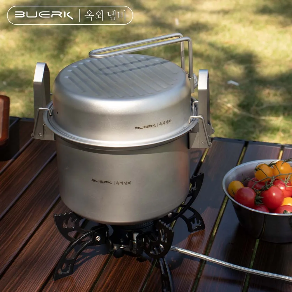 Camping Cooking Pot Stainless Steel - Panci kukus multifungsi untuk berkemah, alat