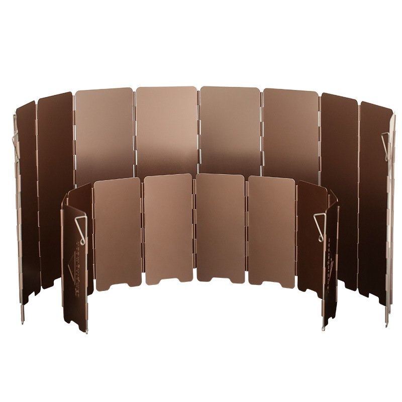 Camping Cooking Plate - 10 piring warna perunggu lipat luar