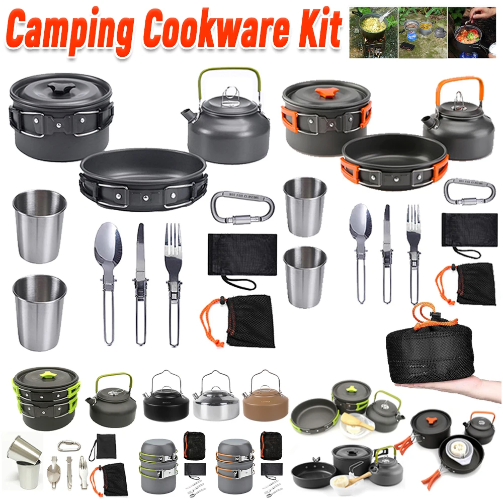 Camping Cooking Pot Stainless Steel - Peralatan Masak Berkemah Ketel Panci Wajan