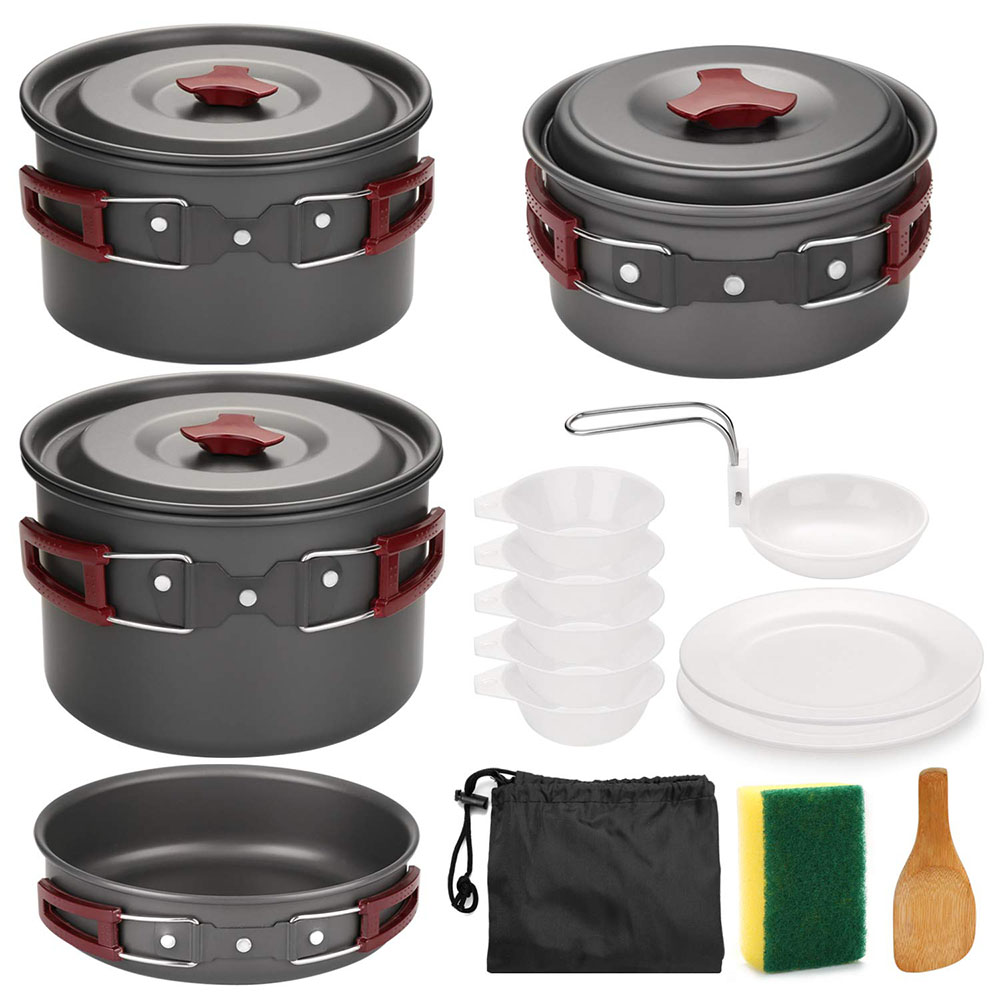 Camping Cooking Basket - Kit peralatan masak Camping luar ruangan,