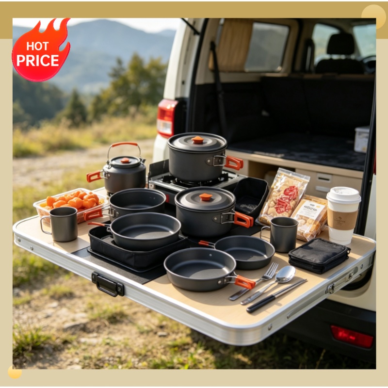 Camping Cooking Ware Set - Set Peralatan Masak Camping, Peralatan Makan