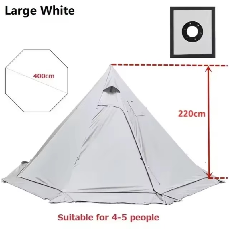 Camping Cooking Snow - Tenda Piramida Dengan Pelindung Salju, Tenda