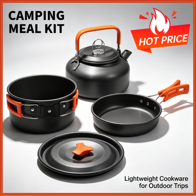 Camping Cooking Ware Set - Set Peralatan Masak Camping, Peralatan Makan