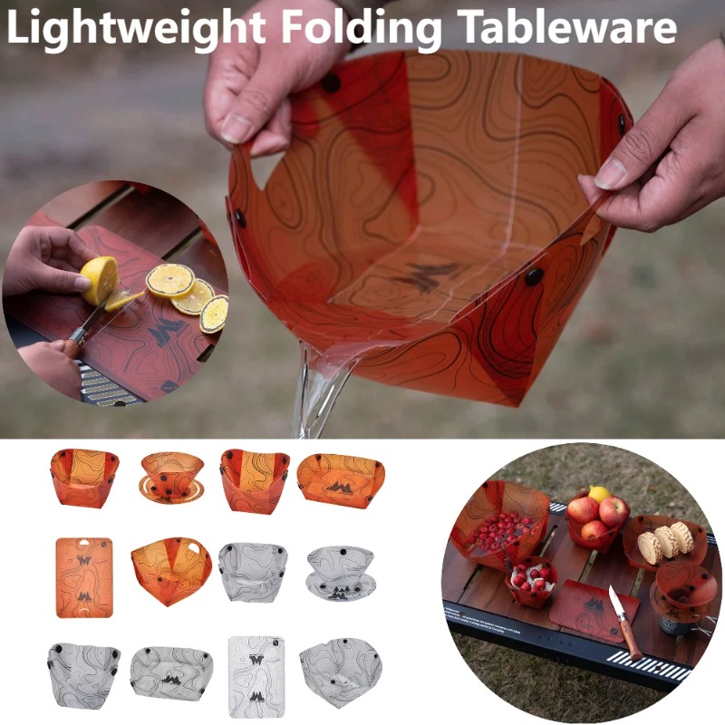 Camping Cooking Plate - Peralatan Makan Berkemah Lipat Piring Makan