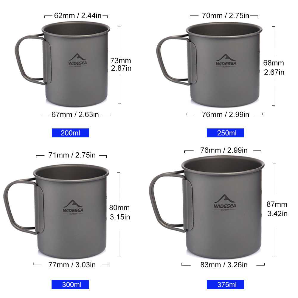 Widesea Mug Berkemah Cangkir T - Camping Cooking Ware Set ulasan dan harga