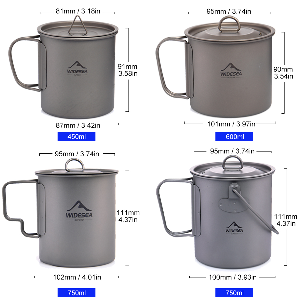 Widesea Mug Berkemah Cangkir T - Camping Cooking Ware Set ulasan dan harga