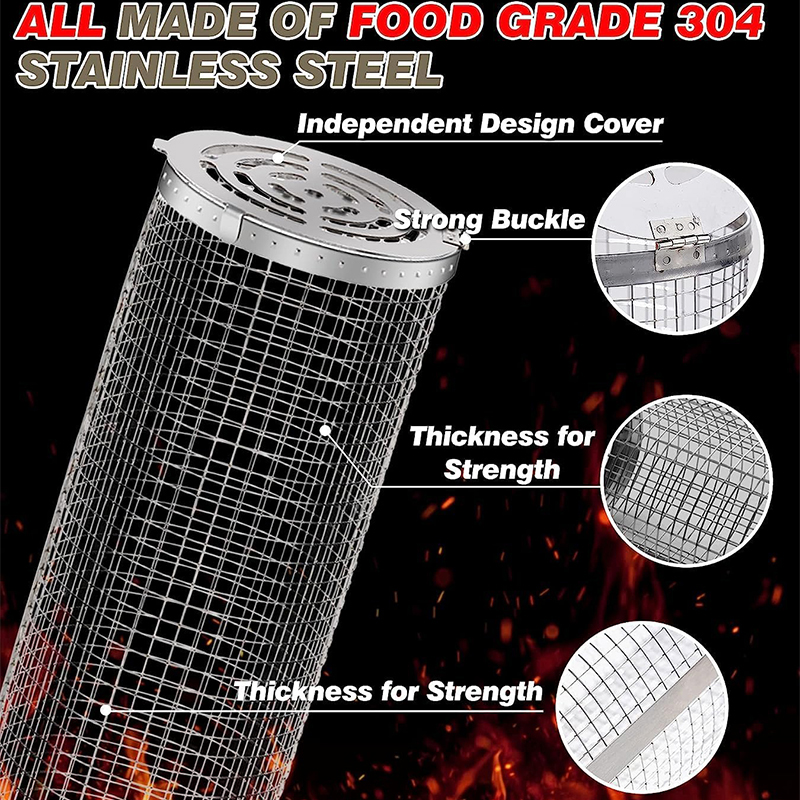 Keranjang barbekyu Stainless S - Camping Cooking Basket ulasan dan harga