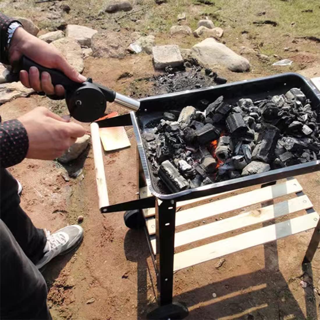 Peniup Barbekyu Memasak di Lua - Camping Cooking Full Set ulasan dan harga