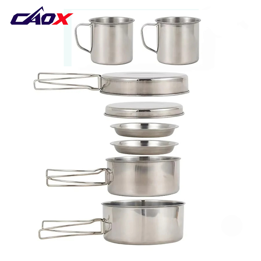 CAOX 8pcs/Set Peralatan Masak  - Camping Cooking Ware Set ulasan dan harga