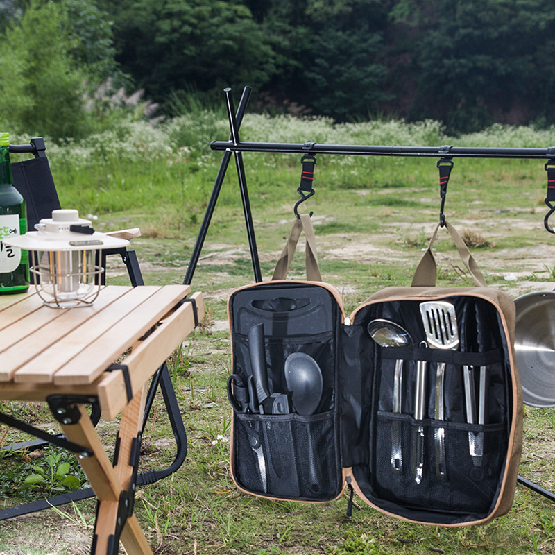 8 Buah Set Peralatan Masak Dap - Camping Outdoor Cooking Equipment ulasan dan harga