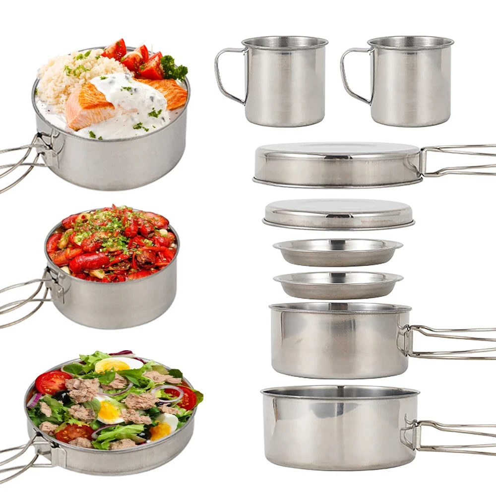 8pcs/Set Peralatan Memasak Cam - Camping Cooking Plate ulasan dan harga
