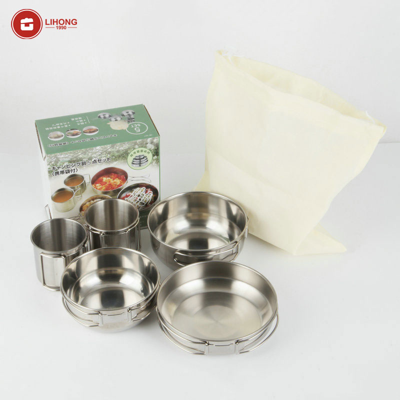 Set Peralatan Masak Lipat 5-in - Camping Cooking Ware Set ulasan dan harga