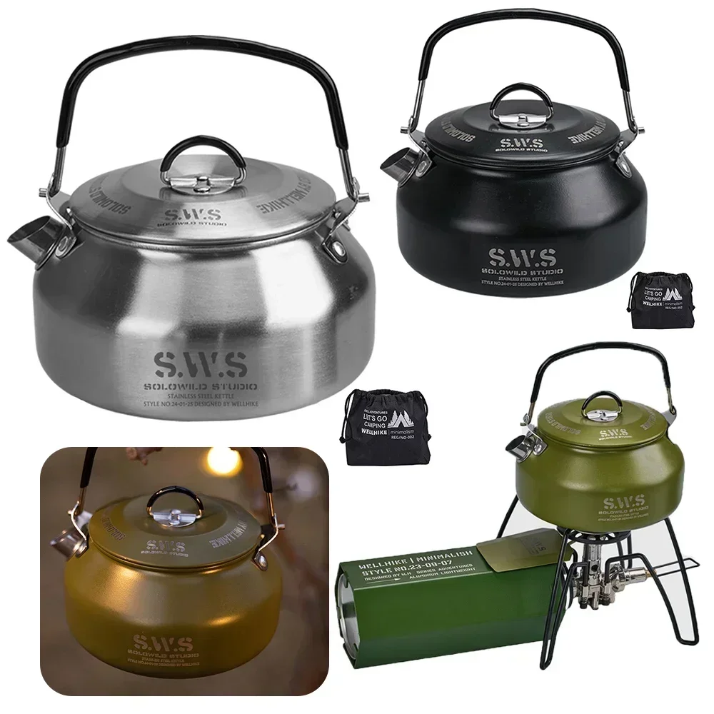 Ketel Baja Tahan Karat 0,8L Ke - Camping Cooking Pot Stainless Steel ulasan dan harga