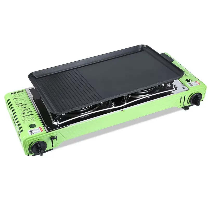 Meja Kemah Portabel Luar Ruang - Camping Double Cooking Stove ulasan dan harga