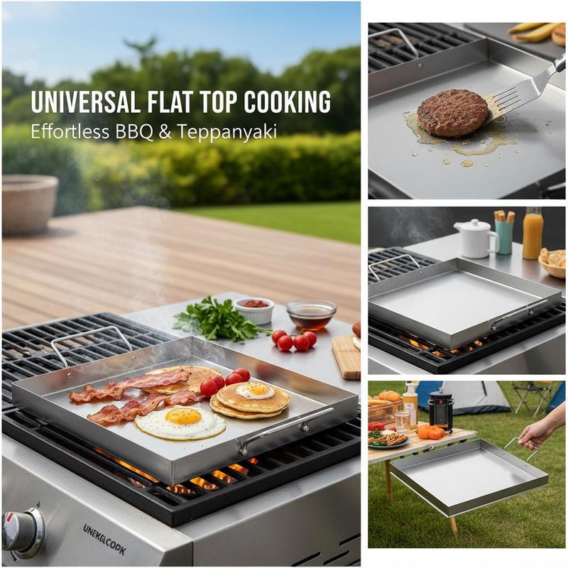Wajan Panggang Datar Universal - Camping Cooking Pot Stainless Steel ulasan dan harga