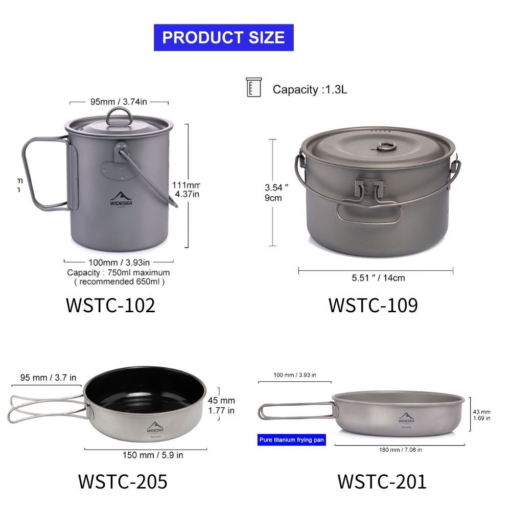 Layar Lebar peralatan makan be - Camping Cooking Pot Stainless Steel ulasan dan harga