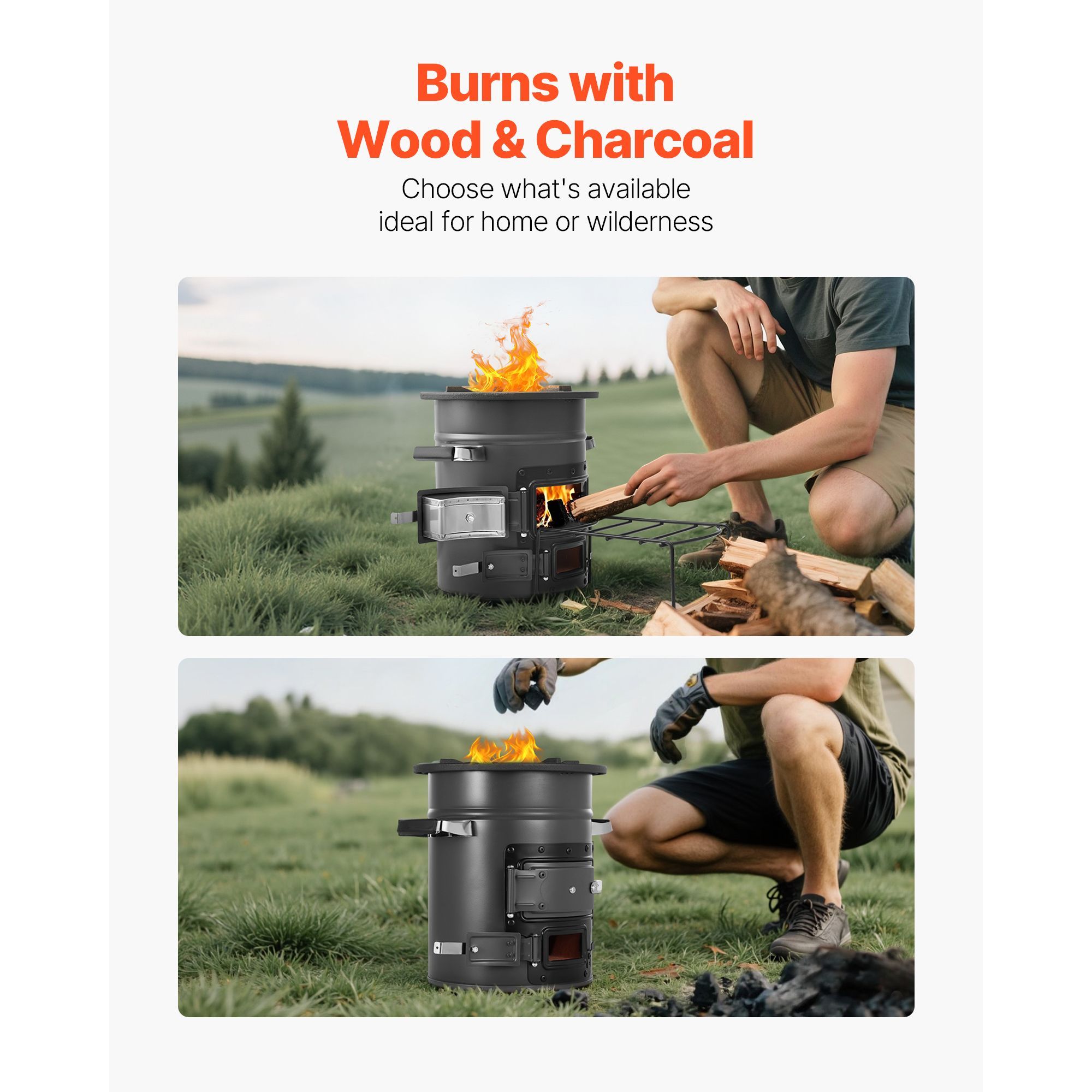 Kompor Roket untuk Berkemah, K - Camping Double Cooking Stove ulasan dan harga