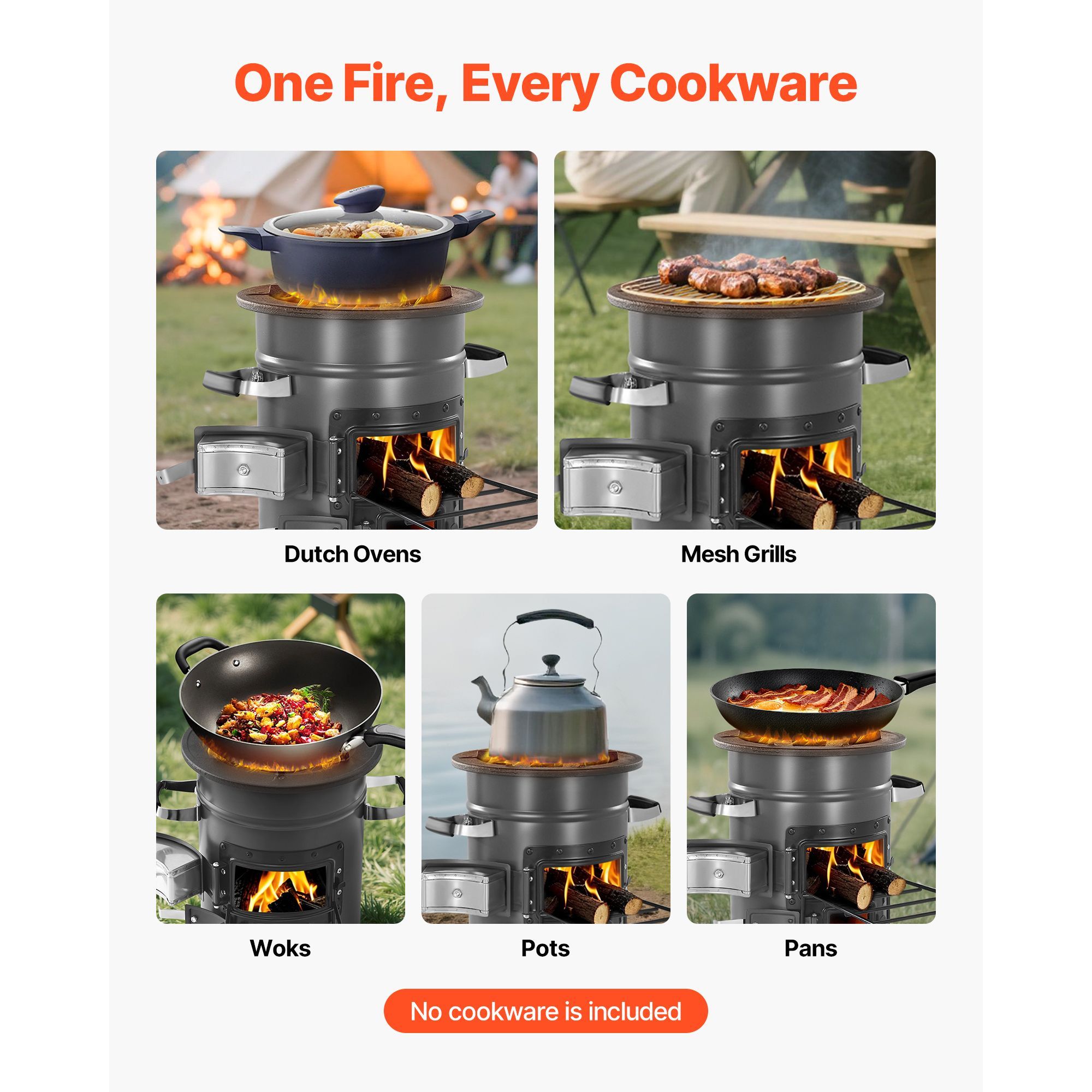 Kompor Roket untuk Berkemah, K - Camping Double Cooking Stove ulasan dan harga