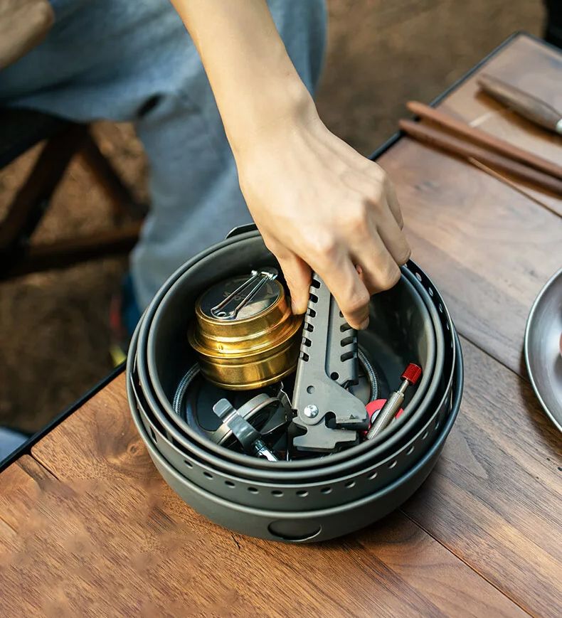 Kompor Gas Berkemah Kompor Alk - Camping Cooking Ware Set ulasan dan harga