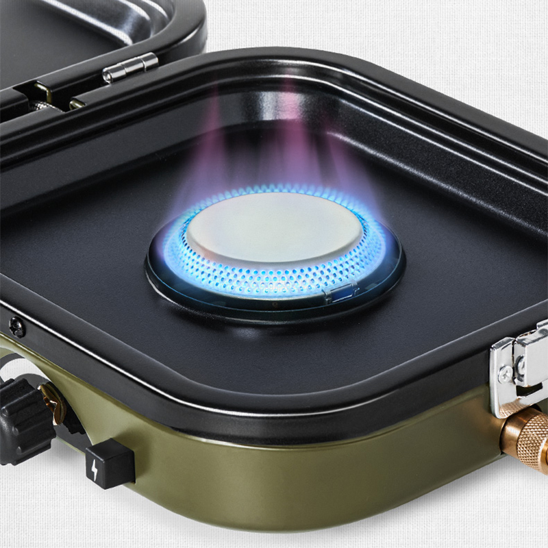Kompor Gas Lipat Ganda 2300W P - Camping Double Cooking Stove ulasan dan harga