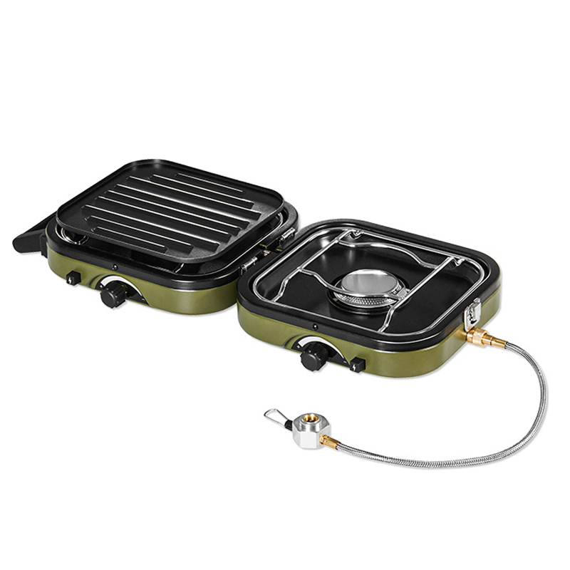 Kompor Gas Lipat Ganda 2300W P - Camping Double Cooking Stove ulasan dan harga