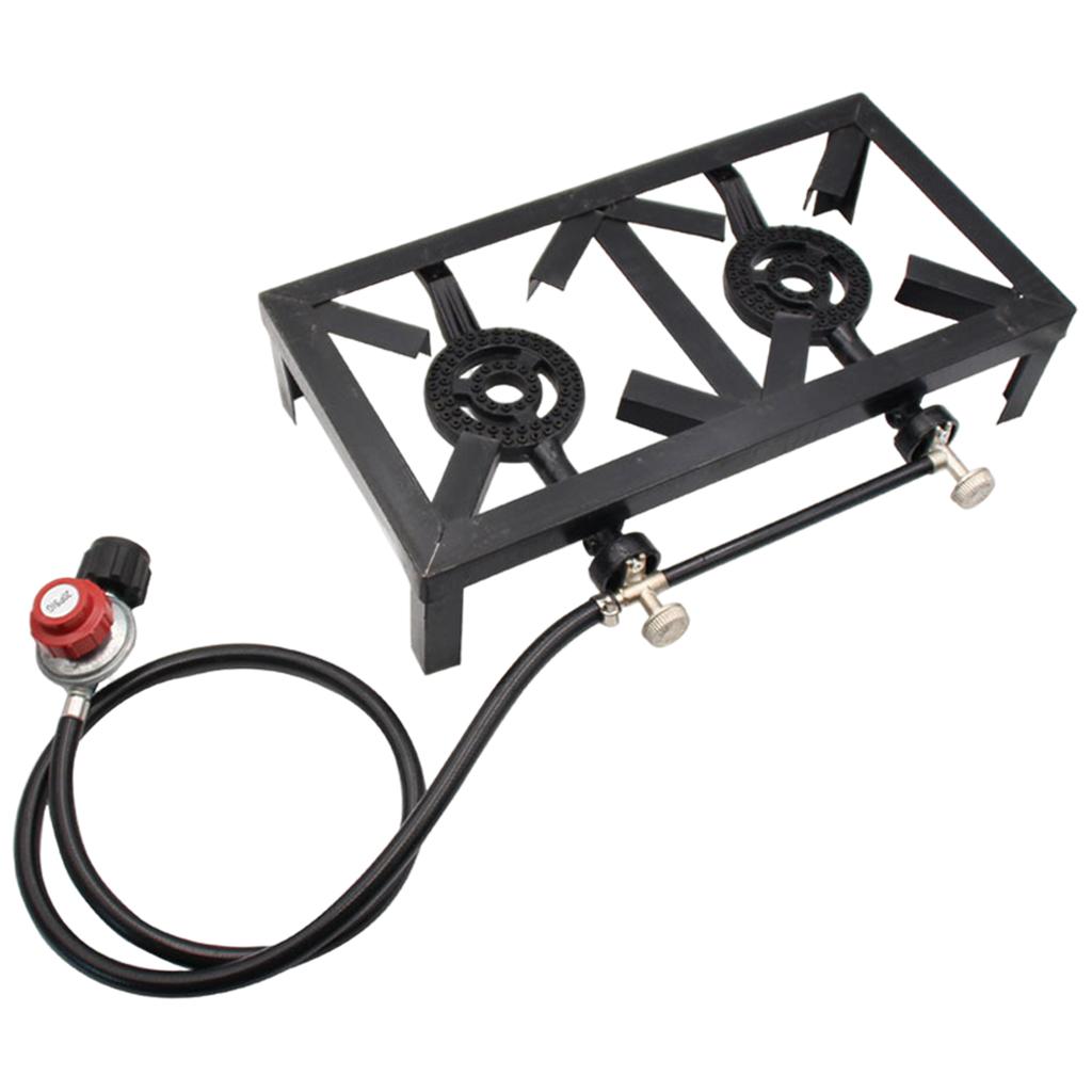 Kompor Gas Dua Tungku dengan R - Camping Double Cooking Stove ulasan dan harga