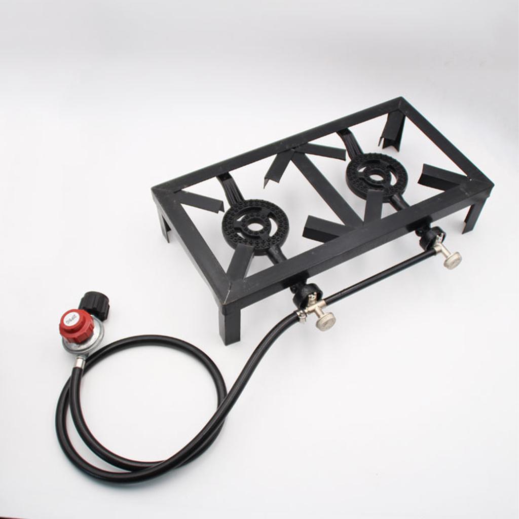 Kompor Gas Dua Tungku dengan R - Camping Double Cooking Stove ulasan dan harga