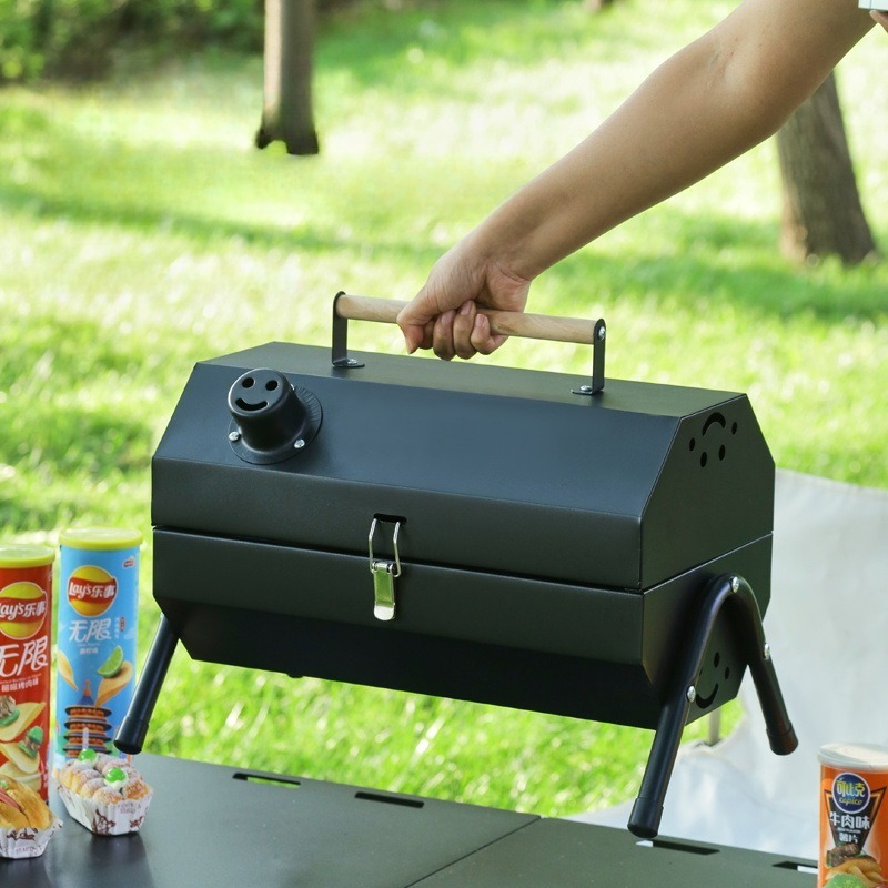 Pemanggang Barbekyu Baja Karbo - Camping Double Cooking Stove ulasan dan harga