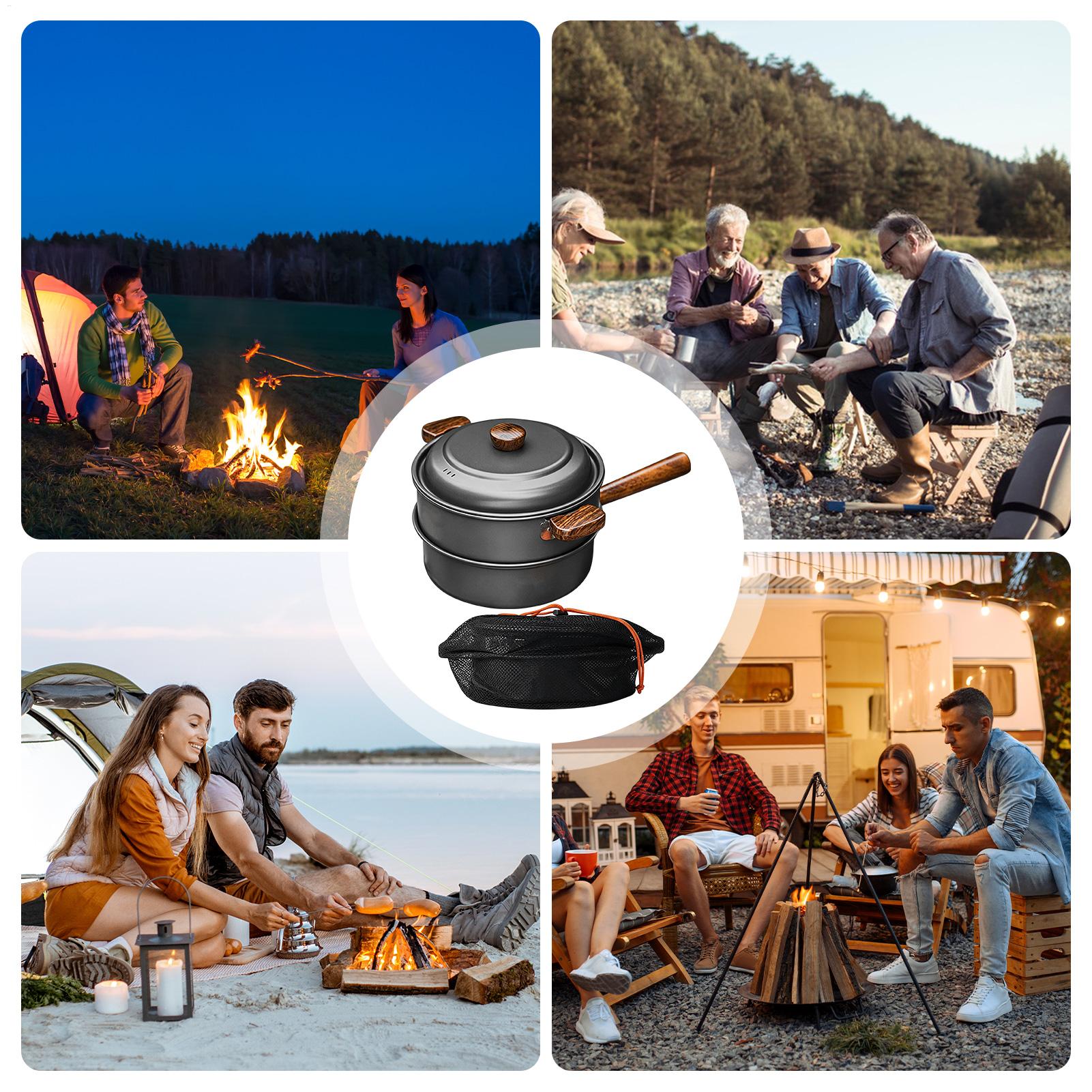 Panci Kemah Portabel Besar Rin - Camping Double Cooking Stove ulasan dan harga