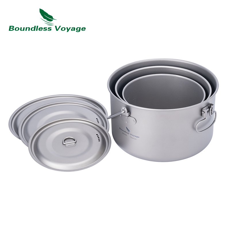 Boundless Voyage panci Titaniu - Camping Cooking Ware Set ulasan dan harga