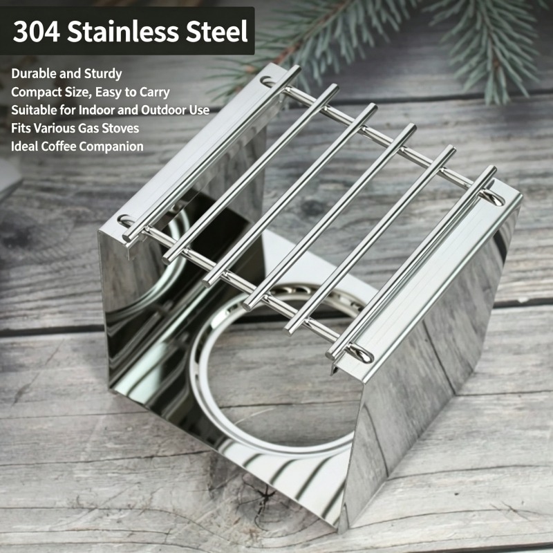 Penyangga Kompor Kopi Persegi  - Camping Cooking Pot Stainless Steel ulasan dan harga