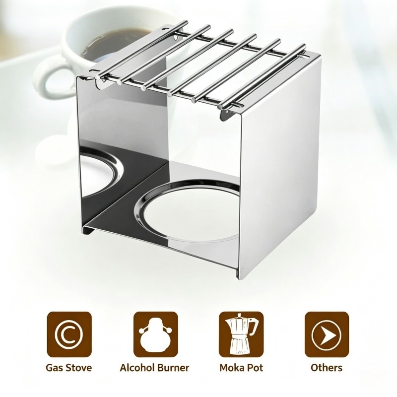 Penyangga Kompor Kopi Persegi  - Camping Cooking Pot Stainless Steel ulasan dan harga