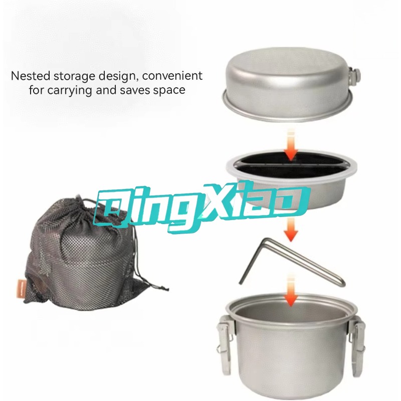 Panci Masak Camping Multifungs - Camping Cooking Pot Stainless Steel ulasan dan harga