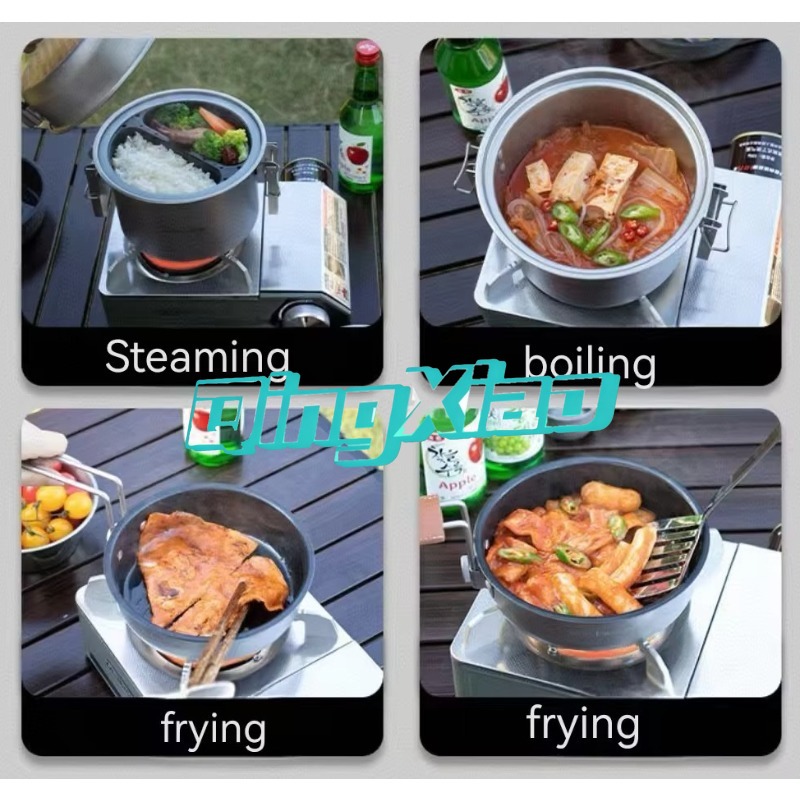 Panci Masak Camping Multifungs - Camping Cooking Pot Stainless Steel ulasan dan harga