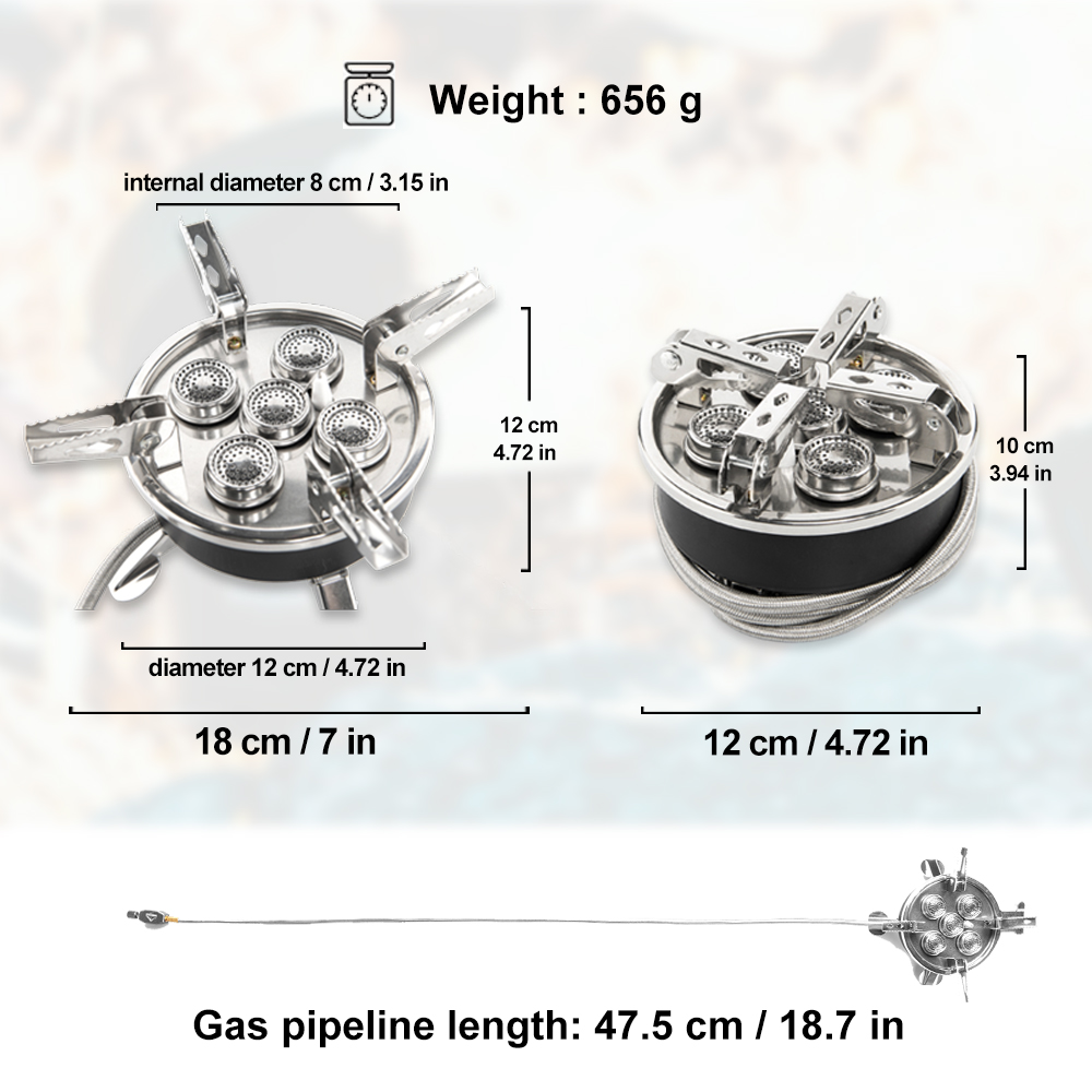 Layar Lebar kompor Gas 5 dalam - Camping Cooking Plate ulasan dan harga