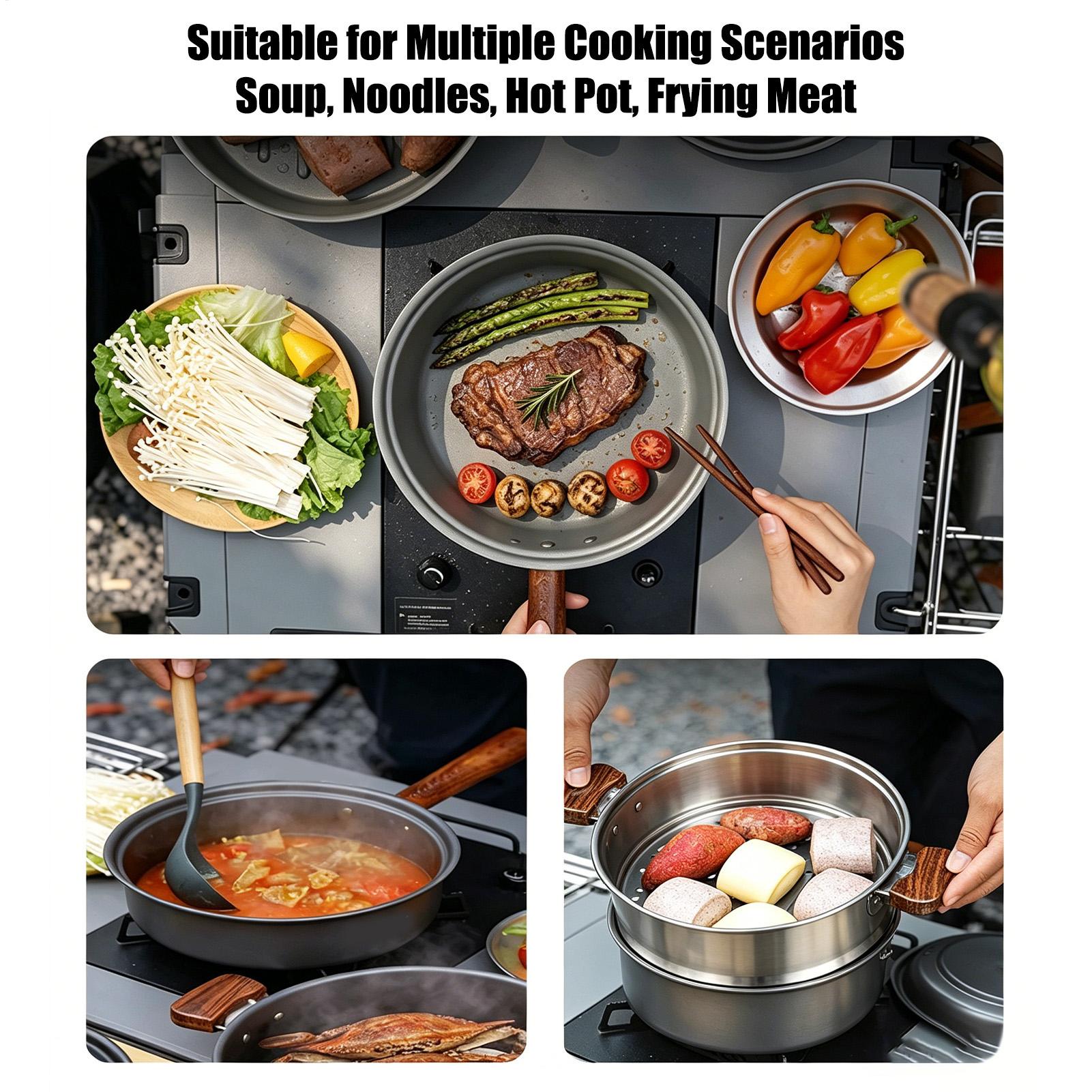 Panci Kemah Portabel Besar Rin - Camping Double Cooking Stove ulasan dan harga