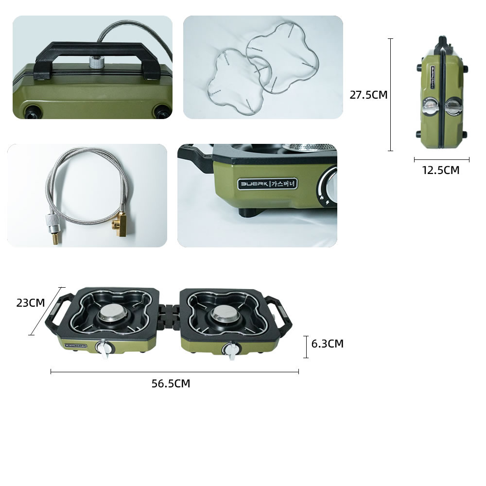 Kompor Camping Dua Tungku Port - Camping Double Cooking Stove ulasan dan harga