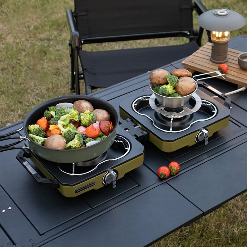 Kompor Camping Dua Tungku Port - Camping Double Cooking Stove ulasan dan harga
