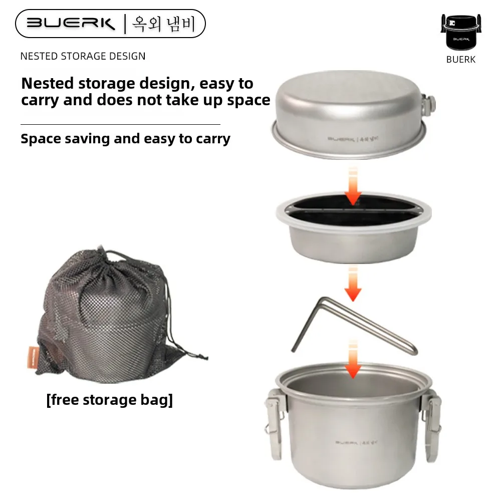 Panci kukus multifungsi untuk  - Camping Cooking Pot Stainless Steel ulasan dan harga
